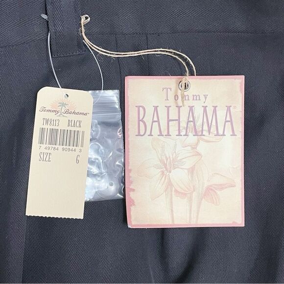 NWT Tommy Bahama Lucky Penny Shorts Black 100% Silk Size 6 TW8113 Dressy Classic - Picture 7 of 11
